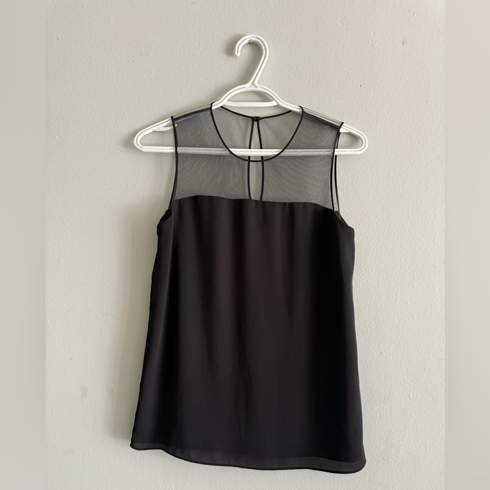 Aritzia Babaton Elegant Black Sheer Women's sleeveless Top size XS - Picture 5 of 11